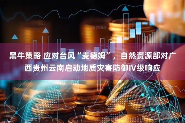 黑牛策略 应对台风“麦德姆”，自然资源部对广西贵州云南启动地质灾害防御Ⅳ级响应