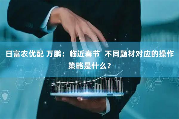 日富农优配 万鹏：临近春节  不同题材对应的操作策略是什么？