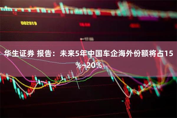华生证券 报告：未来5年中国车企海外份额将占15%~20%